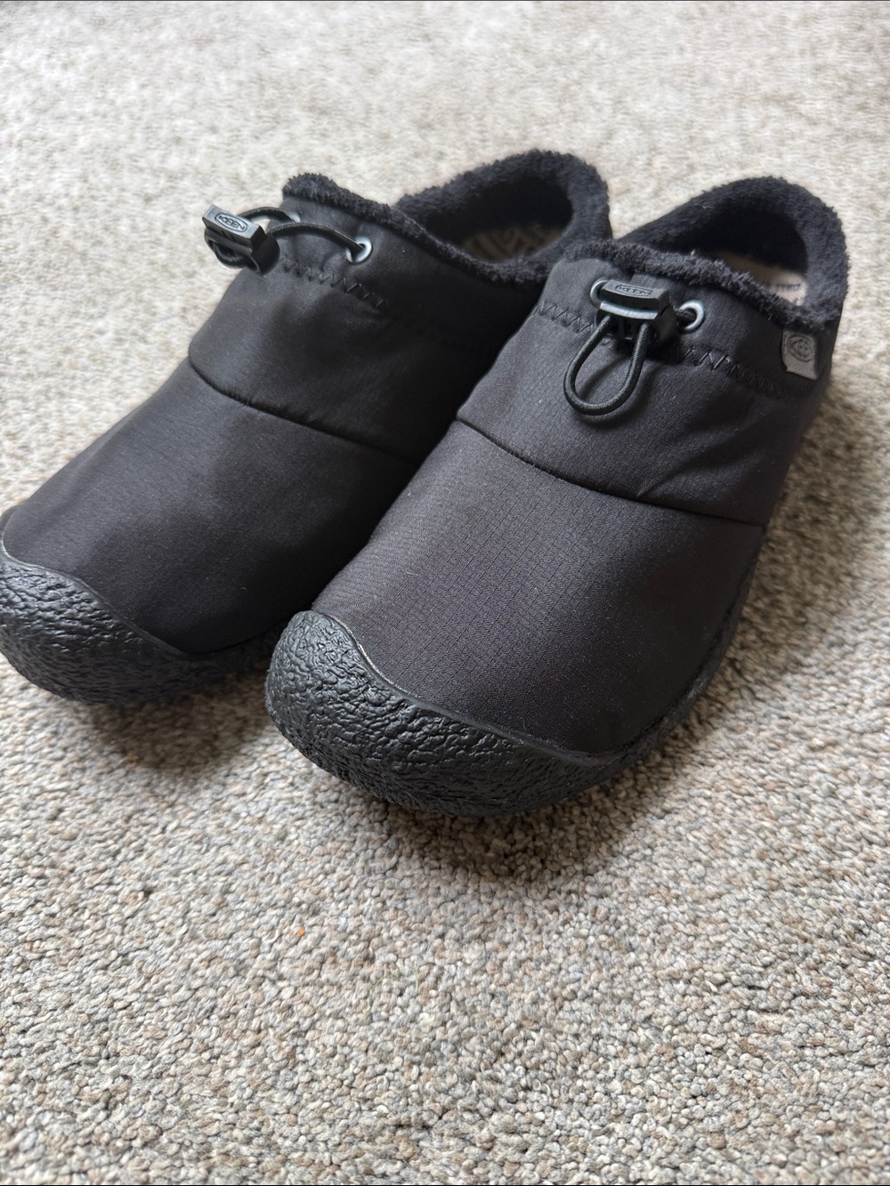 Kids Keen Black Slip-On Outdoor Slippers